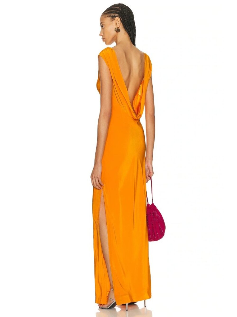SIR. Isla Cowl Back Gown in Orange